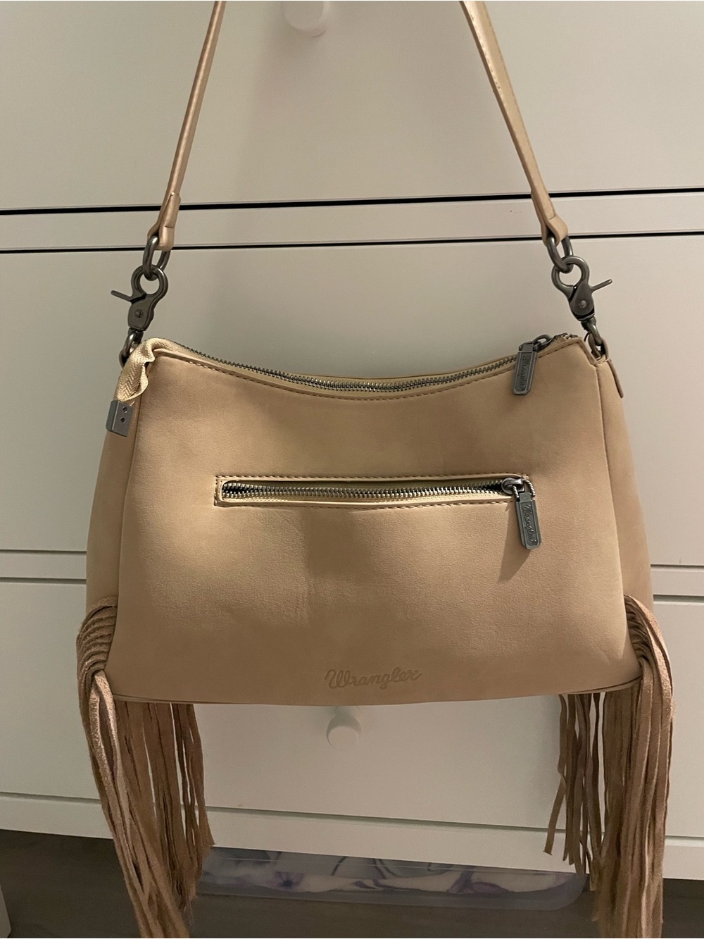 Wrangler Buckle and Fringe Satchel Bag - Picture 2 of 6